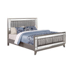 Leighton Wood Full Panel Bed Metallic Mercury