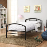 Baines Metal Twin Open Frame Bed Black