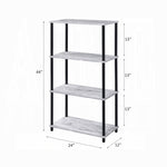 Nypho Bookshelf - White & Black Finish