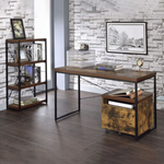 Bob Writing Desk(Same Ac00906) - Oak & Black Finish