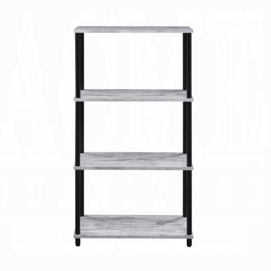 Nypho Bookshelf - White & Black Finish