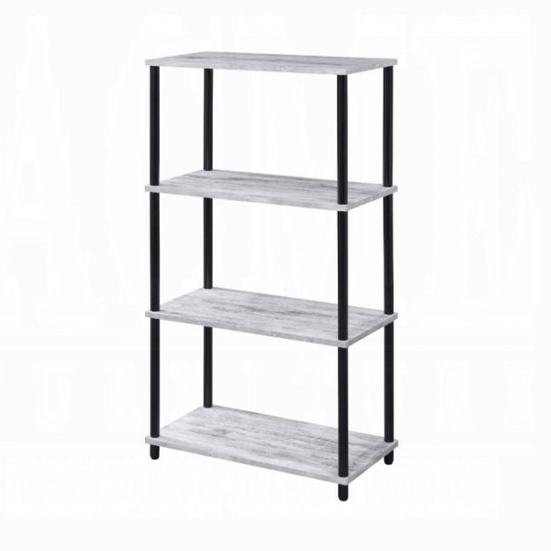 Nypho Bookshelf - White & Black Finish