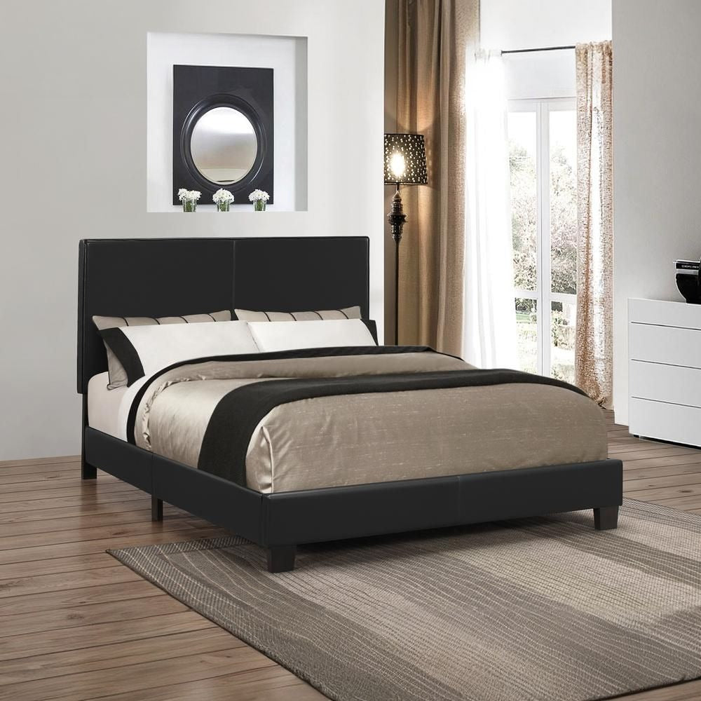 Mauve Twin Upholstered Bed Black