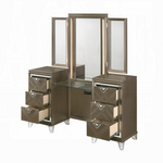 Skylar Vanity Desk & Mirror - Dark Champagne