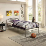 Baines Metal Twin Open Frame Bed Silver