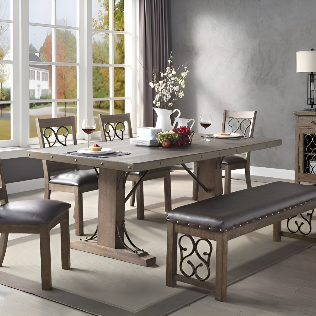 Raphaela Dining Table - Cherry Finish